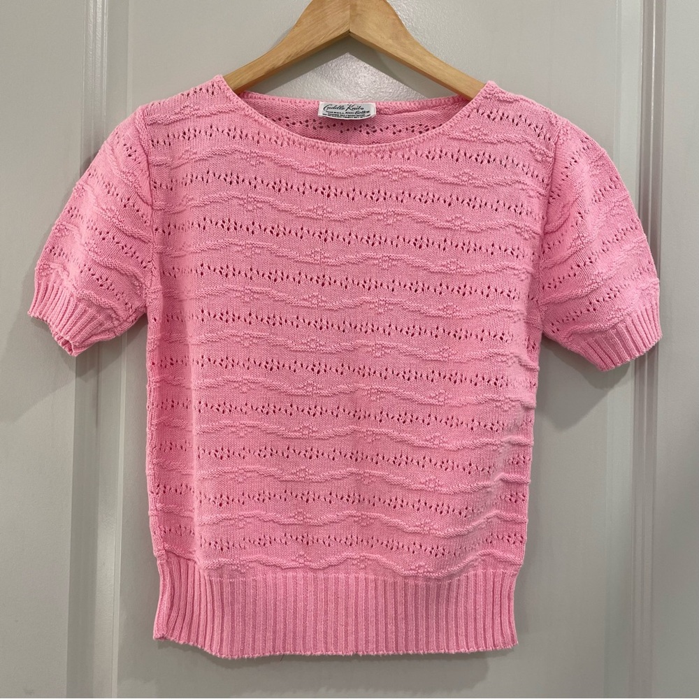 Vintage Bubble Gum Pink Knit